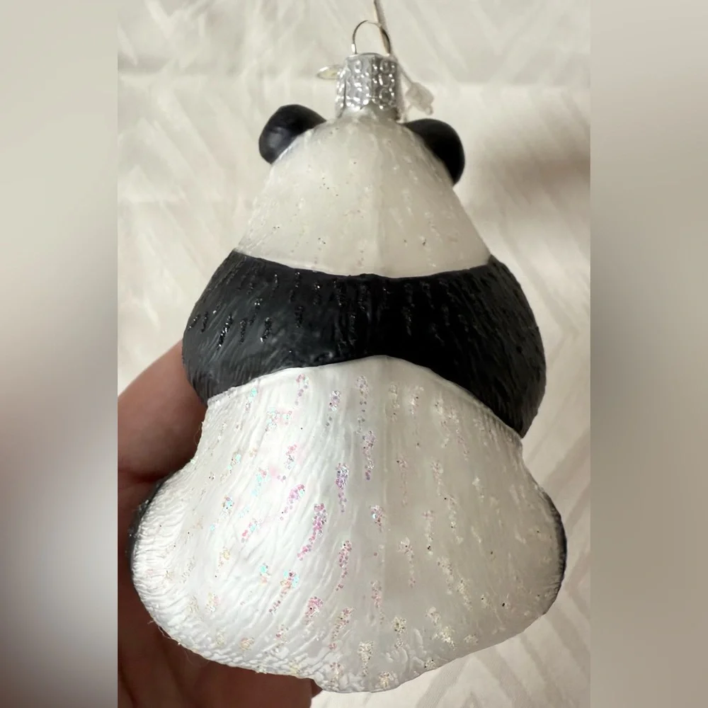 VTG Old World Christmas 2003 Panda Bear Christmas Holiday Ornament New